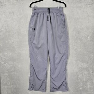 Under Armour Pants Mens Medium Gray UA Vital Warm Up Mesh Lined Woven drawstring